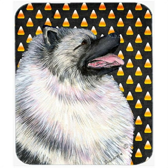 Carolines Treasures  Keeshond Candy Corn Halloween Portrait Mouse Pad