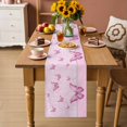 thumbnail image 2 of Pink Floral Butterflies Table Runner 72 Inches, Abstract Art Vintage Botanical Bed Runner Dresser Scarves Tabletop for Indoor Outdoor Parties/Ceremony/Banquet, 18" x 72", 2 of 9