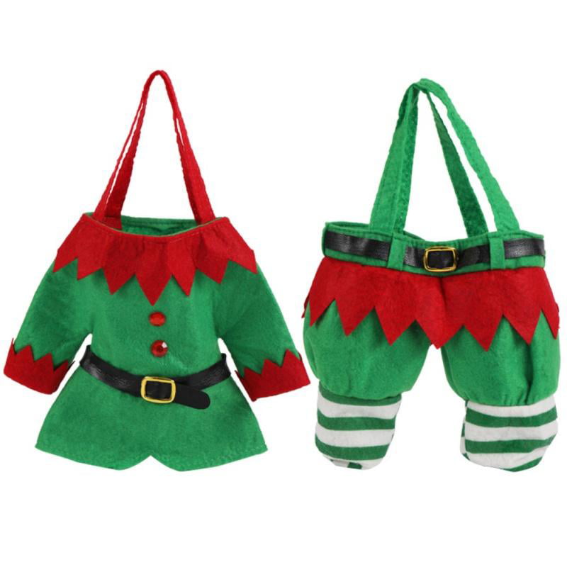 Santa Pants Elf Christmas Candy Bags Wine Stocking Bottle Bag Xmas Gift Decor SL 