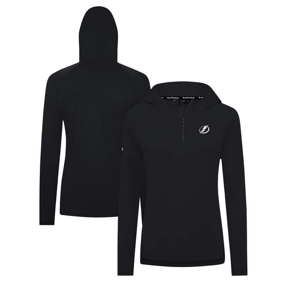 Women's Levelwear Black Tampa Bay Lightning Raven Insignia Core Quarter-Zip Jacket