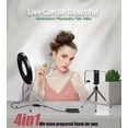 thumbnail image 1 of 4 in 1 Desktop Cosmetic Live Lamp 9 Inch LED Ring Light Dimmable Lighting for Makeup, 1 of 8