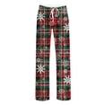 thumbnail image 4 of Christmas Casual Pants for Women Straight Leg Loose Fit Wide Leg Fashion Xmas Graphic Holiday Pant Trouser (XL, Multicolor), 4 of 5