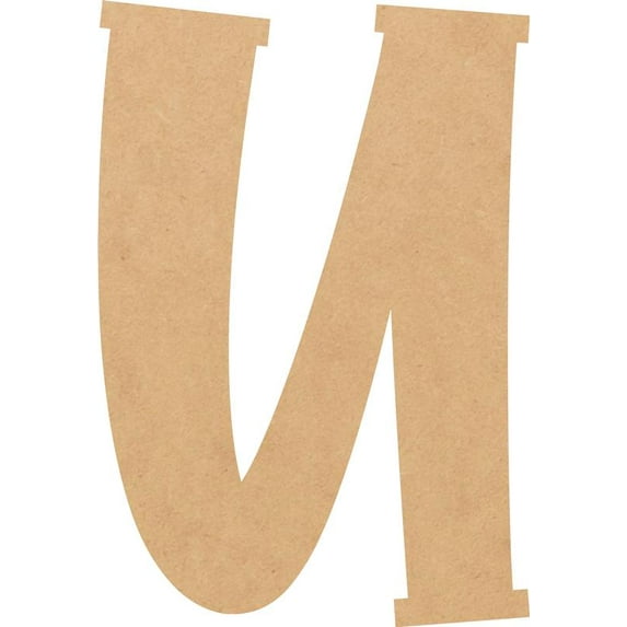 Unfinished MDF 5'' Tall Lemon Spark Letters DIY U, Paintable Craft