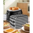 thumbnail image 5 of Farmhouse Checkered Toaster Cover 2 Slice, Black White Buffalo Plaid Dustproof Bread Machine Oven Cover with Storage Pockets, Fits Most Kitchen Toasters Protector, 5 of 5