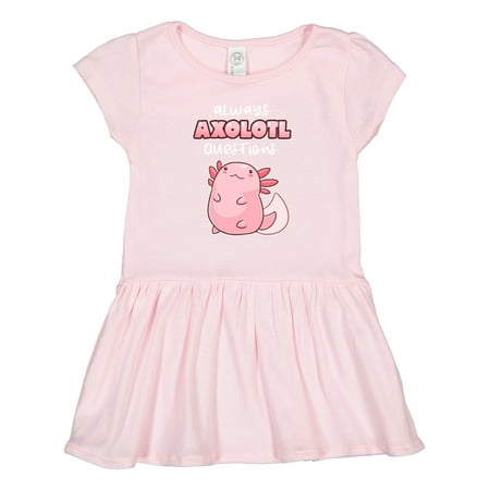 

Inktastic Always Axolotl Questions Cute Curious Axolotl Gift Toddler Girl Dress