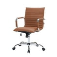 thumbnail image 5 of LeisureMod Harris Modern Adjustable Swivel Leather Task Office Chair with Tilt and Ergonomic Design, Light Brown, 5 of 10