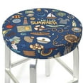 thumbnail image 3 of Susaid Marine Nautical Print Elastic Bar Stool Cover Personalized Washable Stool Cover for Barbershop Home Bar Kitchen-12 inch, 3 of 7