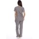 thumbnail image 3 of Conjuntos médicos para mujer con seis bolsillos (cuello en V y pantalón tipo cargo), 3 of 3
