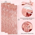 thumbnail image 3 of 3 Pack Foil Curtain Backdrop Rose Gold Metallic Tinsel Foil Fringe Curtains Photo Booth Props for Birthday Wedding Engagement Baby Shower Bachelorette Christmas Holiday Celebration Party Decorations, 3 of 7