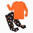 thumbnail image 5 of TOWED22 Toddler Boys Girls Halloween Pajamas Pumpkin Print PJs Sleepwear Cute Print Pant Sets Kids Jammies(Black,7-8 Y), 5 of 9