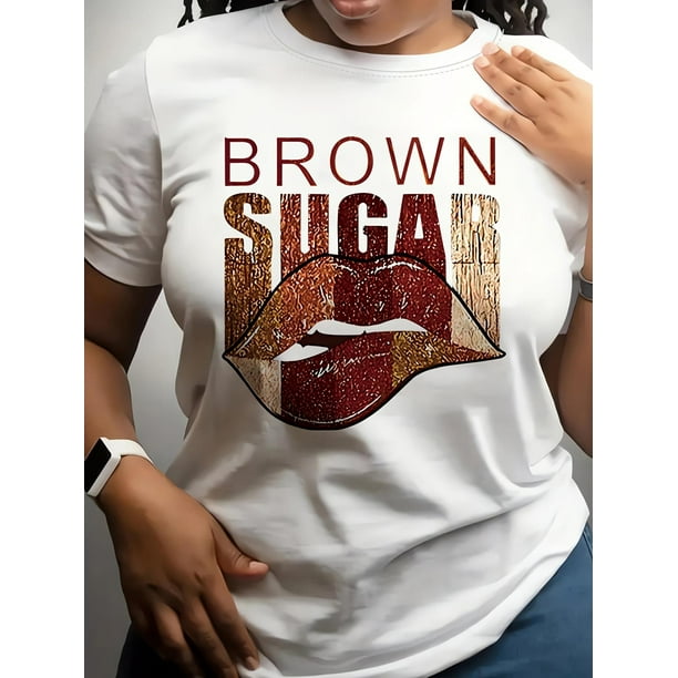 Camiseta con estampado de labios, manga corta, cuello redondo, informal, para verano y primavera, para mujer, para adultos, hombres, mujeres, adolescentes, jóvenes, deportiva, informal.