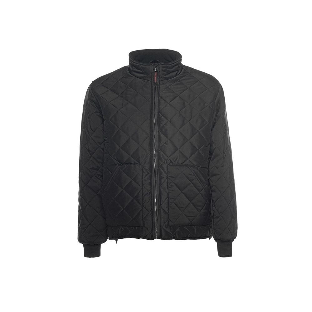 Ground Force Suspension Ground Force Men s Insulated Quilted Freezer Jacket Black X Large Chest 46 48 Black