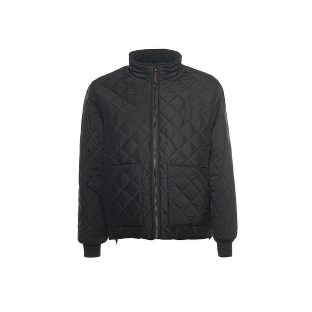 Ground Force Men's Insulated Quilted Freezer Jacket, Black, X-Large (Chest 46-48)