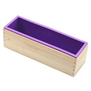 42 Ounce Rectangular Soap Silicone Loaf Mold Wood Box Set for Soap Toast Candle Making