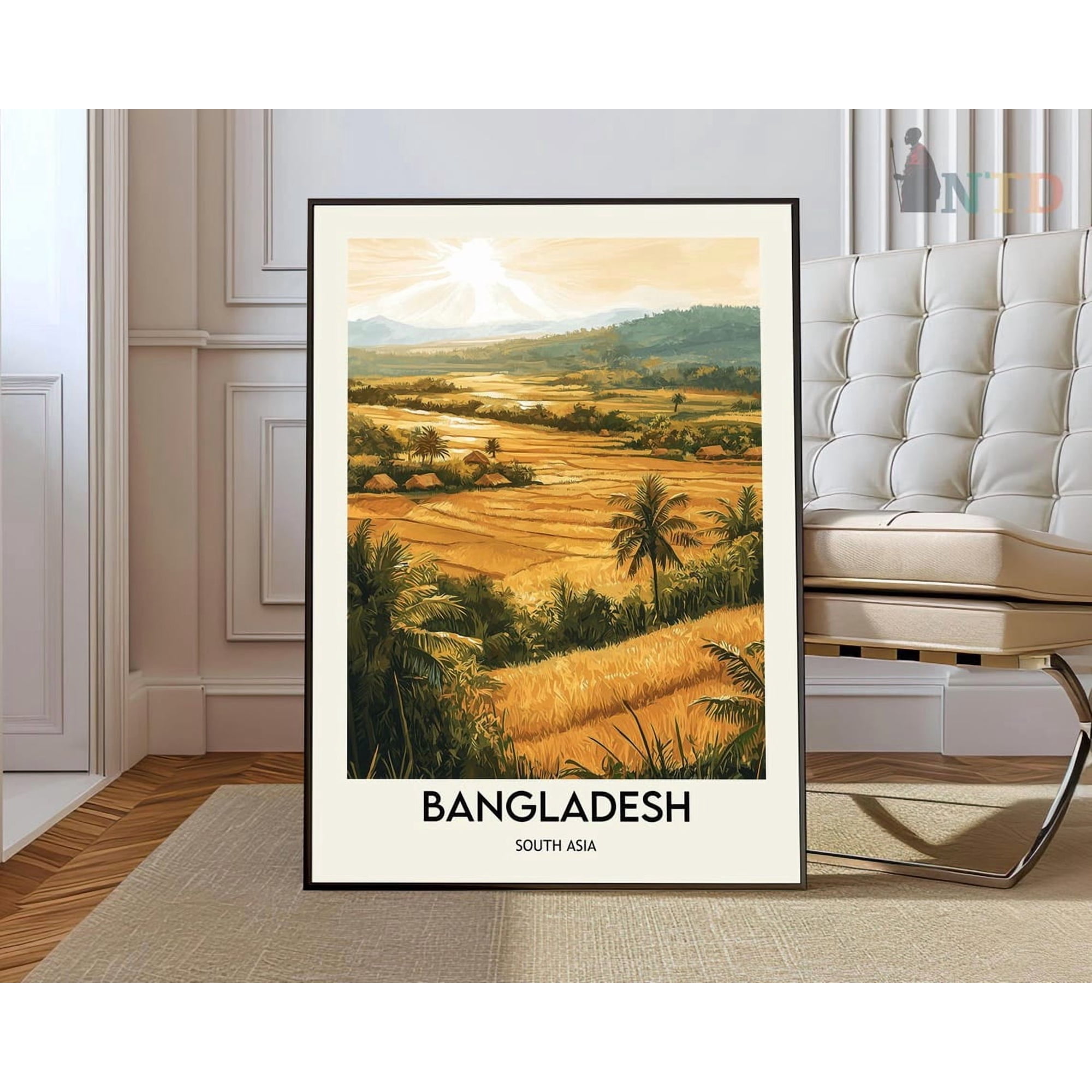 Bangladesh Travel Poster, Dhaka City And Cultural Landscape Wall Art