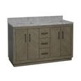 thumbnail image 5 of Peyton 60" Double Bathroom Vanity with Gray Oak Cabinet and Carrara Marble Top, 5 of 6