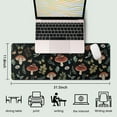 thumbnail image 2 of Mushroom Mouse Pad XL, Aesthetic Extended Large Gaming Mouse Pad, Forest Plant Mushroom Butterfly Floral Mousepad Long Big Desk Mat Black, Leaf Boho Mushroom Decor Stuff Accessories, 31.5 X 11.8 Inch, 2 of 7