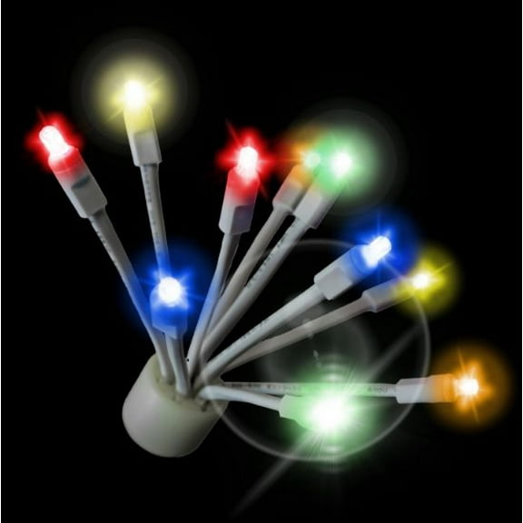 C9 Glitzer - Twinkle Multi lights w/white base