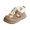 Khaki, variant on Toddler Girls Suede Snow Boots 3D Rabbit Decor Buckle Ankle Anti Slip Shoes Fleece Lined Rubber Sole Winter Warm Shoes