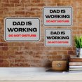 thumbnail image 3 of Classic Framed Plus Dad Is Working Do Not Disturb Door or Wall Sign | Warning Signage -Small, 3 of 9