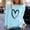 Sky Blue, variant on Outfmvch hoodies for women Casual Print Shirts Long Sleeve Loose T-Shirt womens tops womens sweaters White