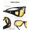 thumbnail image 4 of Gafas de conducción nocturna FIMOSON polarizadas amarillas HD Vision, 4 of 7