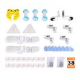 thumbnail image 1 of 38pcs Child Safety Locks Baby Safety Locks Easy Installation for Cabinets Drawers Fridges, 1 of 10