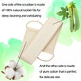 thumbnail image 3 of Natural Organic Luffa Back Scrubber, Exfoliating Loofah For Body, Back Acne Exfoliator, Enhance Shower Routine, Maximum Exfoliation &amp; Easy Clean Handles, Gift Idea For Both, 3 of 7