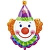 XL 33" Clown Head Super Shape Mylar Foil Balloon Circus Carnival Party