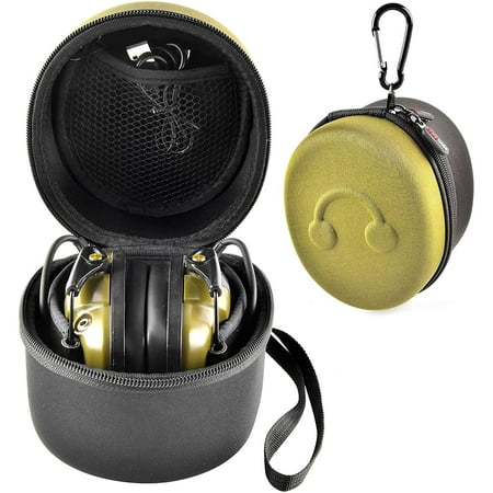 Earmuff Case Compatible with Howard Leight by Honeywell Impact Sport Sound Amplification/ Awesafe Electronic Shooting Earmuff with Accessories Mesh Pocket (Box Only)