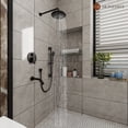 thumbnail image 4 of Mondawe 10-inch Rainfall Shower Head with 3-Setting Handheld Shower Head Set, Shower System Rain Shower with Tub Spout, 4 of 10