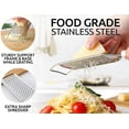 thumbnail image 2 of Zulay Kitchen Professional Stainless Steel Flat Handheld Cheese Grater - Orange, 2 of 7
