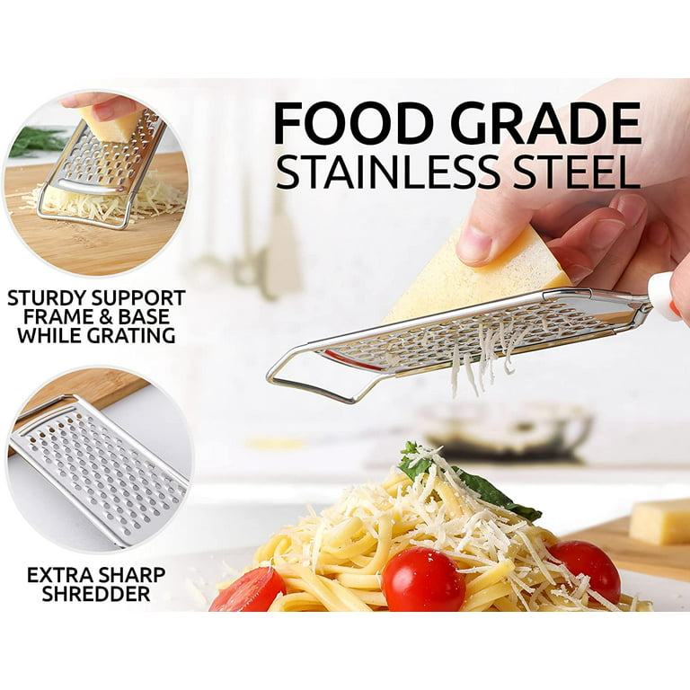 Stainless Steel Grater Hand Held Cheese Grater Cheese Scrapers Garlic Grater  Set