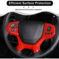 thumbnail image 3 of TINKI Steering Wheel Cover Trim for Honda Pilot 2019-2022/ Honda Passport 2019-2023 Elite, ABS Material Car Steering Wheel Button Frame Decoration Protector Accessories, 3 of 14