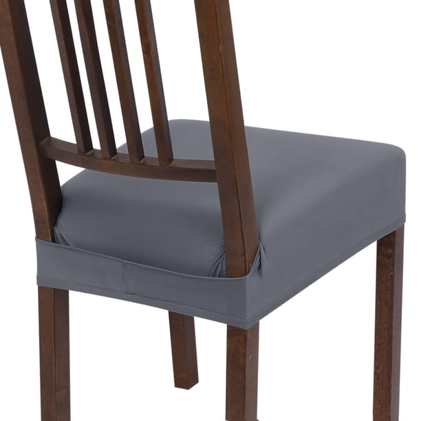 Juego de 6 Fundas Elásticas de Poliéster para Asientos de Sillas de Comedor