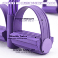 thumbnail image 5 of Dowellia Pedal Resistance Bands with Handles, Upgrade 6-Tubes Fitness Stretching Bands for Exercise Abdomen, Waist, Arm, Leg, Multifunction Workout Equipment for Home Gym Equipment, Purple, 5 of 6