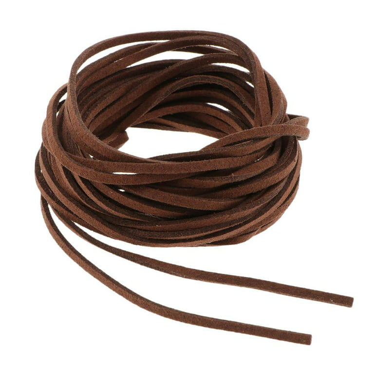 5m Suede Velvet Leather Cord String Rope Thread 2mm Thickness Korean Suede  Leather, Suede Leather String Leather String (3 Colors to Choose) Coffee