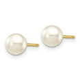 thumbnail image 2 of Auriga Fine Jewelry 14K Yellow Gold 5-6mm Cultured Pearl Stud Earrings for Women, 2 of 5