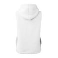thumbnail image 5 of HAPIMO Womens Fall Fashion Fuzzy Fleece Vest Coat Casual Solid Open Front Outerwear Plush Comfy Warm Hoodie Jacket Coat With Pockets White XXL, 5 of 5