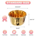 thumbnail image 2 of Forros de cupcake de foil metálico Uxcell para hornear cupcakes, 100Pcs forros de cupcakes, soportes para cupcakes, dorado, 2 of 5