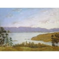thumbnail image 2 of Erastus Salisbury Field 18x14 Gold Ornate Wood Frame and Double Matted Museum Art Print Titled - Leverett Pond (C. 1860-1880), 2 of 4