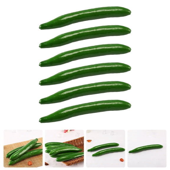 TEHAUX  6 Pcs Fake Vegetable Model Simulation Cucumber Shop Decor