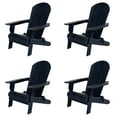 thumbnail image 3 of WestinTrends Tuscany Outdoor Folding Adirondack Seashell Chair (Set of 4), Navy, 3 of 5