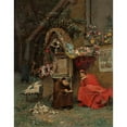 thumbnail image 3 of Jehan Georges Vibert 20x24 Black Modern Framed Museum Art Print Titled - Adding Up the Donations, 3 of 5