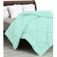 thumbnail image 2 of D.N.G. BEDDINGS 1 Piece Luxury Diamond Pattern Comforter, Premium Super Soft, 800 Thread Count, 100% Egyptian Cotton, Twin/Twin XL Size, Solid Aqua Blue Color, 2 of 8