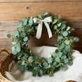 thumbnail image 6 of Spring Summer Wreath 18 Inches with Flowing Leaves for Front Door Decor, Indoor Outdoor Farmhouse Home, Porch Wall, Window, And Festival Wedding Displays, All-Season Greenery Decor, A Green Wreath, 6 of 7