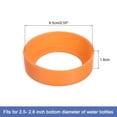 thumbnail image 2 of Unique Bargains 4pcs Protective Silicone Bottle Boot/Sleeve, Non slip Bottom Cover Cap for Water Bottle Orange 65mm, 2 of 5