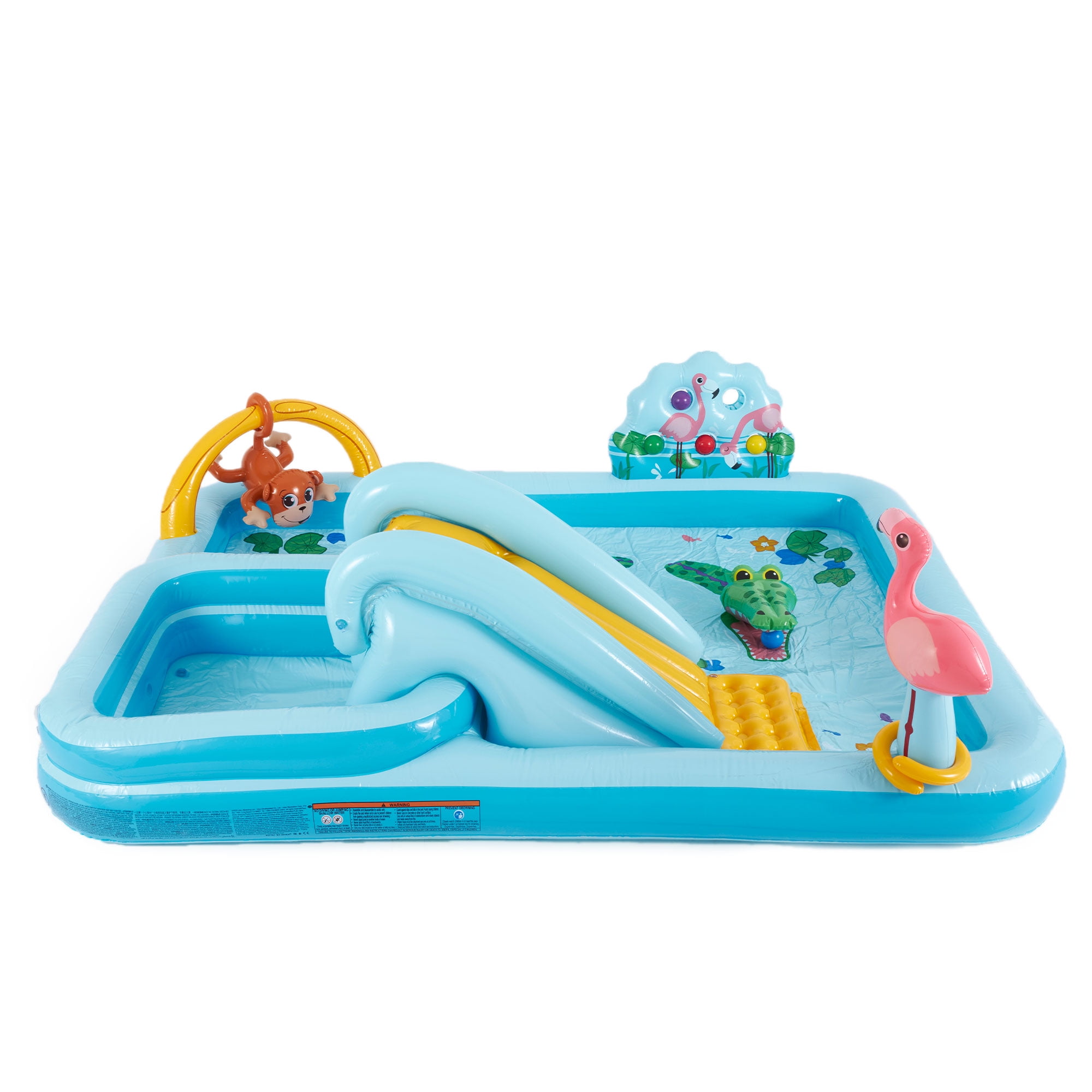 Piscine du centre de jeux Jungle Jungle Toboggan gonflable Intex pour  enfants 246x193x110cm