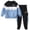 Blue(A188), variant on Fdqin Boys Sweatsuit 2 Piece Button Front Hoodie Pants Set for Kids Outfits Fall Winter Clothes Blue 13-14 Years
