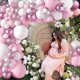 thumbnail image 4 of Pink And White Balloon Arch Garland Kit-121 PCS 5+12+18 Inch White Pink Baby Girl Balloons For Baby Girl Shower Decorations Birthday Engagement Party, 4 of 4